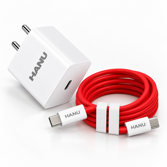HANU 45W Type- C Ultra Fast Charger With C To C Cable 85W 1 Meter