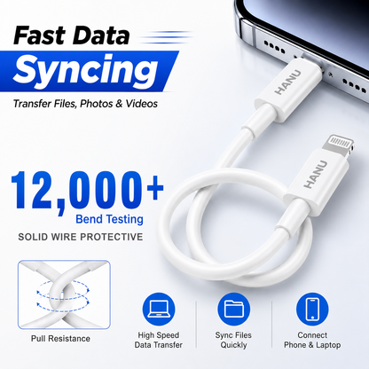 HANU Type C to Lightning (1M) Fast Charging Cable