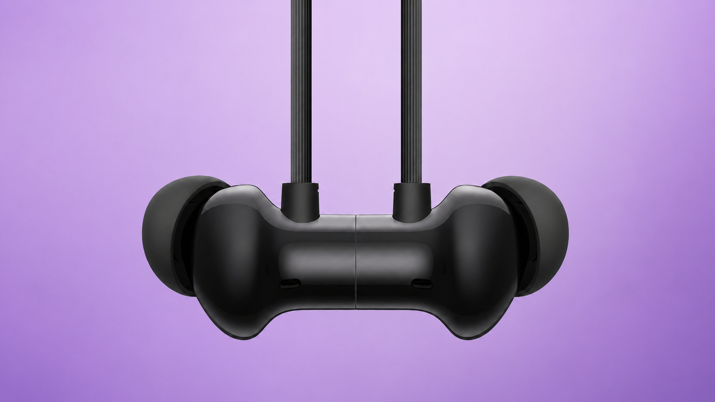 HANU Vibe Pro Wireless Neckband Earphones with 45 Hours Playtime, 10 Min Charge = 8 Hours Playback, Voice Assistant Support, Magnetic Earbuds, Deep Bass & Comfortable Fit
