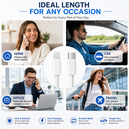 HANU Type C to Lightning (1M) Fast Charging Cable